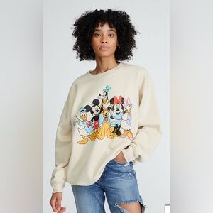 Disney - Pacsun Mickey & Friends Oversized Crew Neck Sweatshirt Women’s Size XL